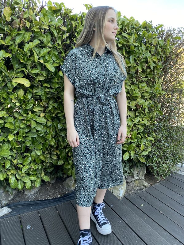 Robe Chemise Léopard Kaki