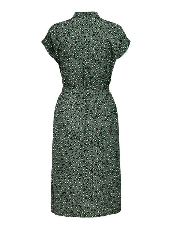 Robe Chemise Léopard Kaki – Image 5