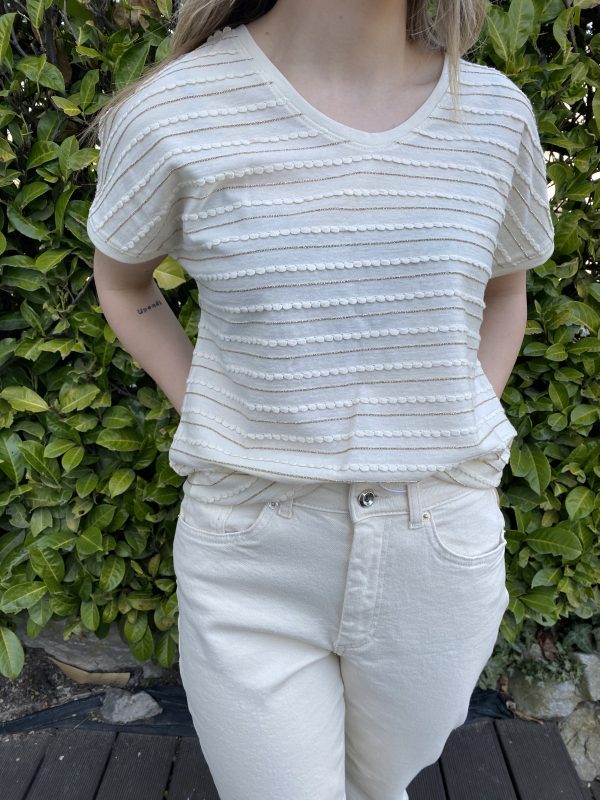 T-shirt Beige et Lurex