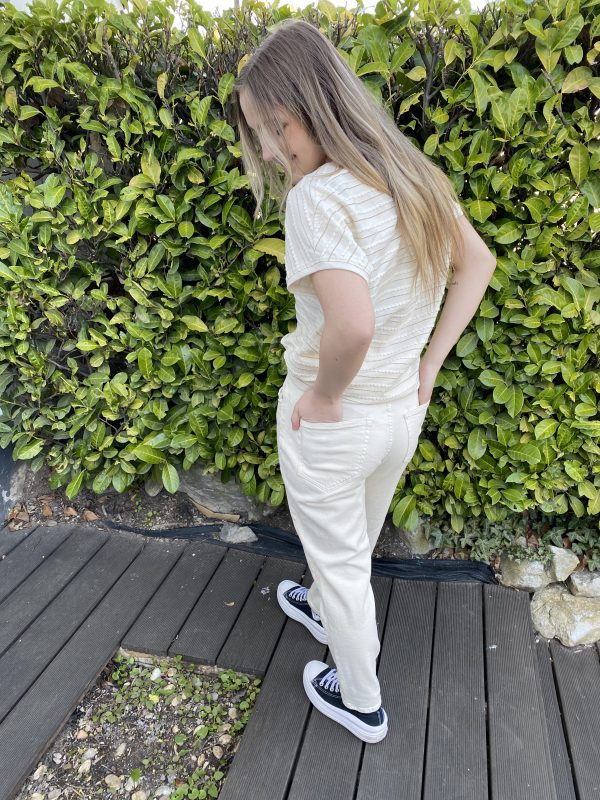 Pantalon Beige MOM Taille Haute – Image 2
