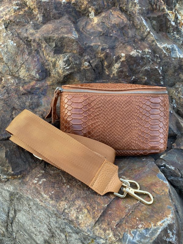 Sac Ambre Camel Croco – Image 2