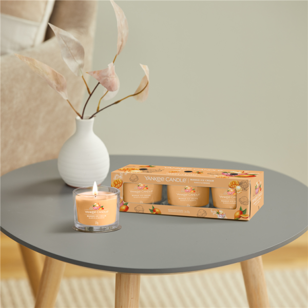 Yankee Candle - Glace à la Mangue Votives en Trio ou Unique – Image 2