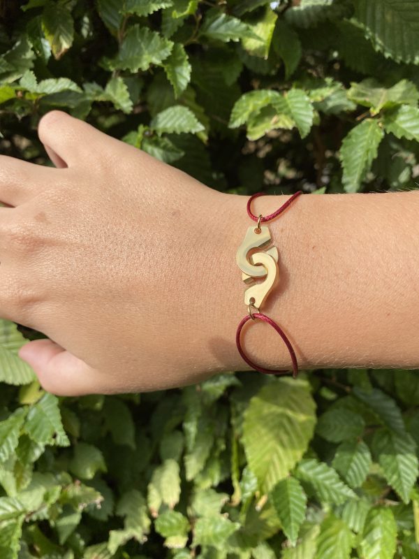 Bracelet 077 - Doré/Bordeaux – Menottes