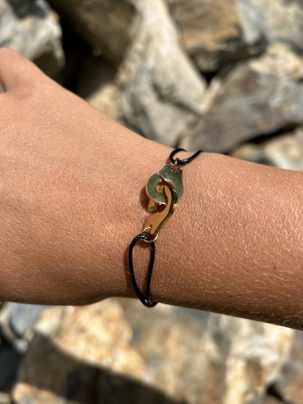 Bracelet 081 - Doré/Noir - Menottes – Image 2