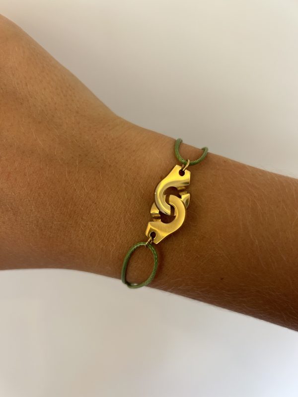 Bracelet 082 - Doré/Kaki – Menottes