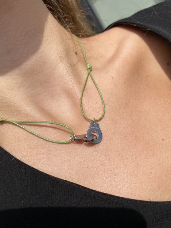 Collier 007 - Argenté/Vert Pistache - Menottes – Image 2