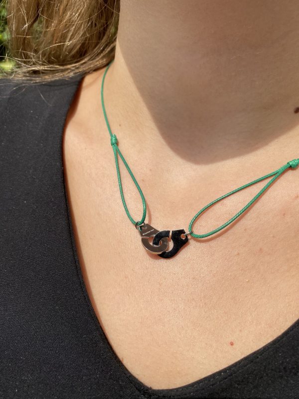Collier 012 - Argenté/Vert Foncé – Menottes