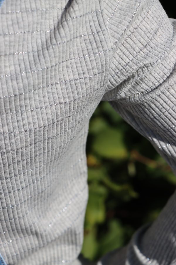 T-shirt Gris Lurex Argenté – Image 5