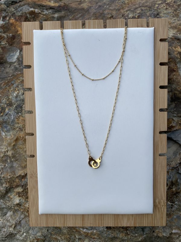 Collier 023 - Acier Doré - Menottes