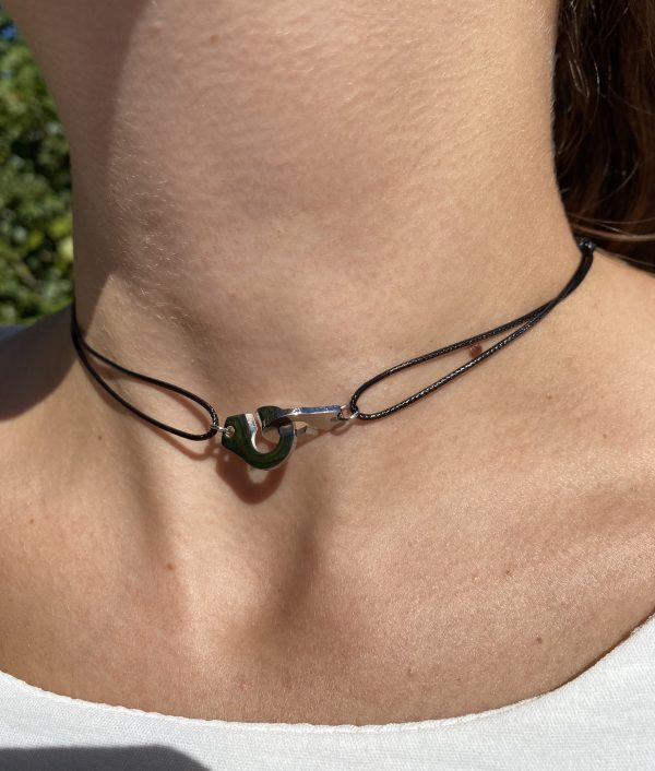 Collier 025 Argenté/Noir - Menottes – Image 3