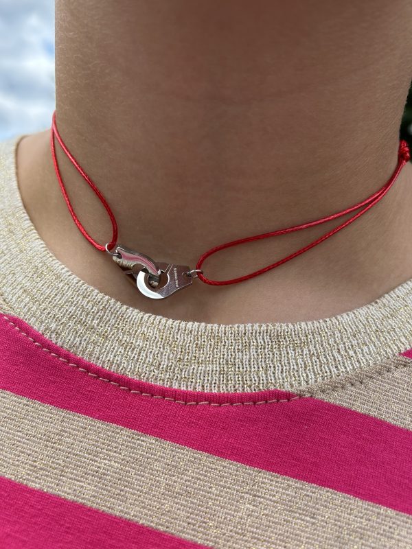 Collier 026 - Argenté/Rouge - Menottes – Image 3