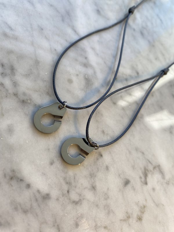 Collier 029 Argenté/Gris Foncé - Menottes