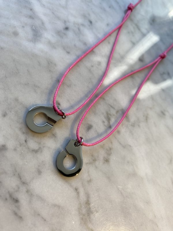 Collier 031 Argenté/Rose Bonbon - Menottes