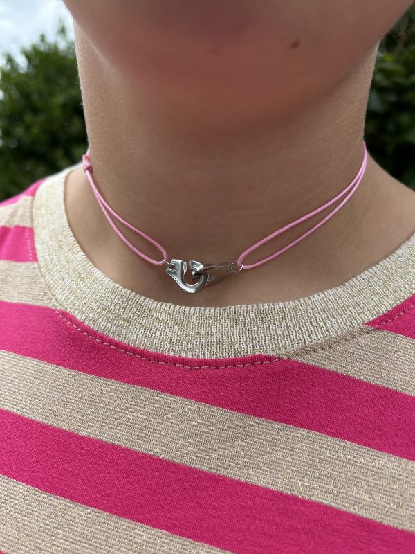 Collier 032 Argenté/Rose Pâle - Menottes – Image 3