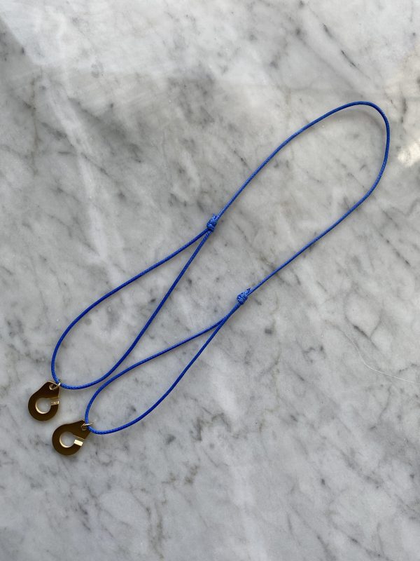 Collier 033 Doré/Bleu Électrique - Menottes – Image 2