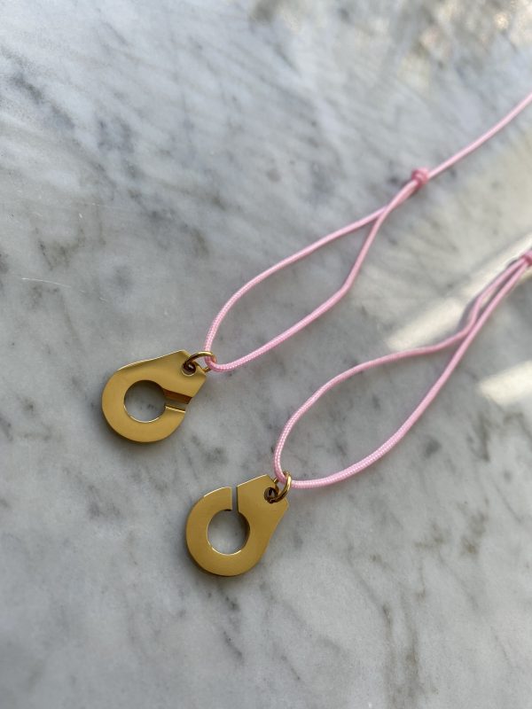 Collier 034 Doré/Rose Pâle - Menottes