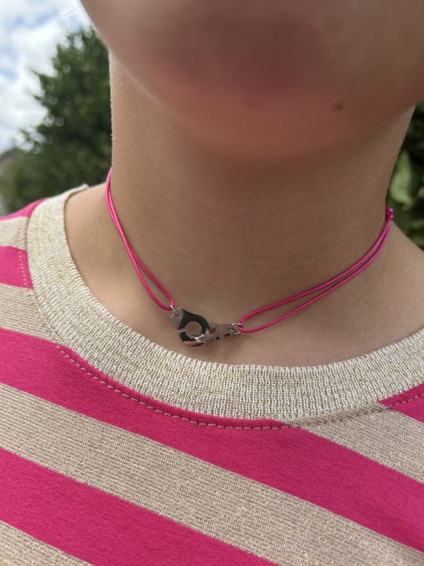 Collier 041 Argenté/Framboise - Menottes – Image 3