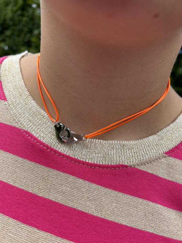 Collier 044 Argenté/Orange - Menottes – Image 2