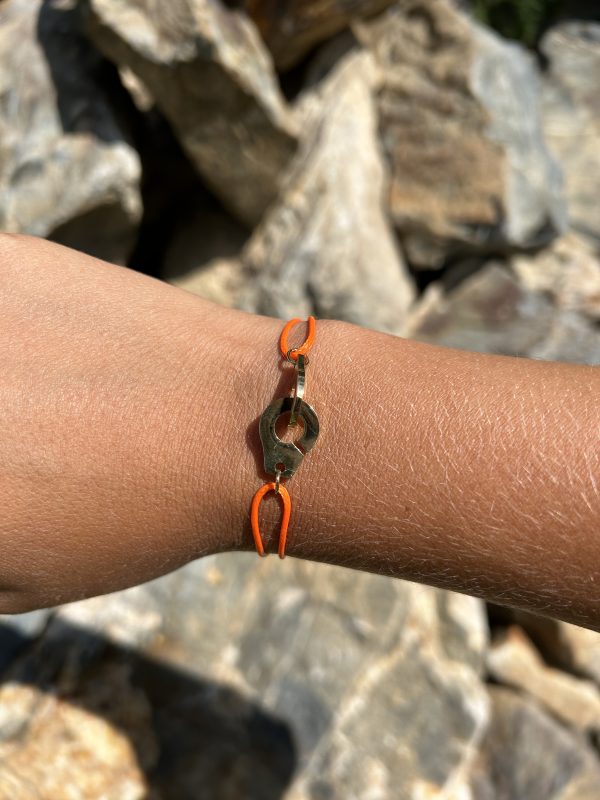 Bracelet 089 - Doré/Orange – Menottes