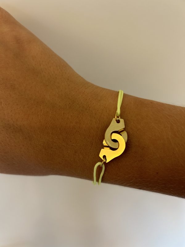 Bracelet 094 - Doré/Jaune Fluo – Menottes