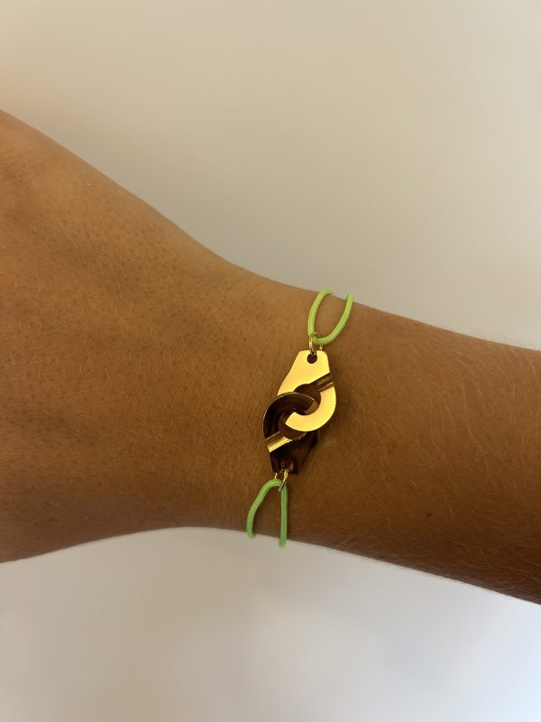 Bracelet 096 - Doré/Vert Fluo – Menottes