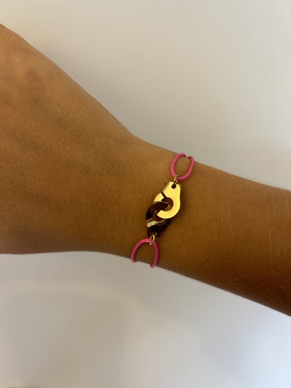 Bracelet 097 - Doré/Rose Bonbon – Menottes