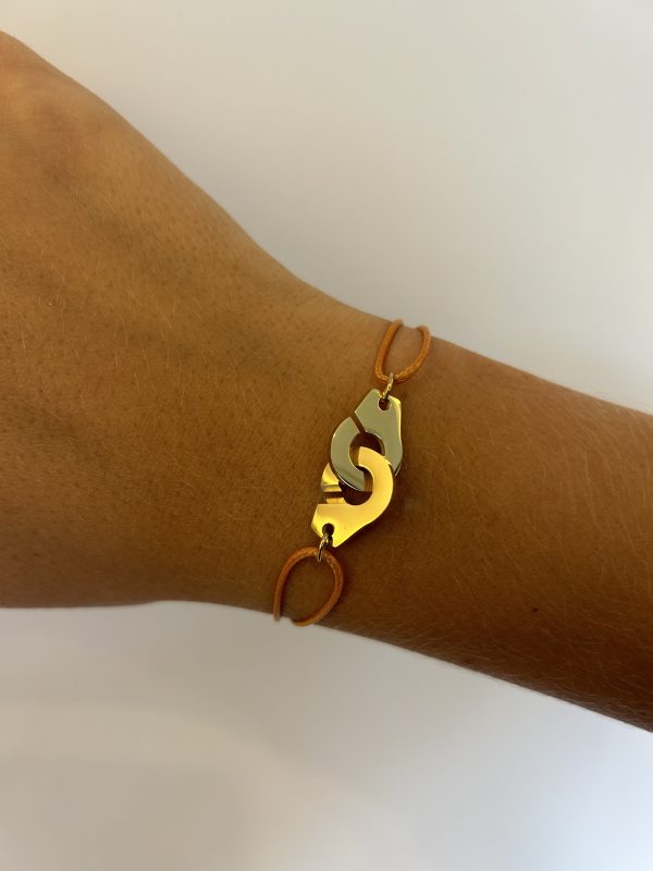 Bracelet 098 - Doré/Ocre – Menottes