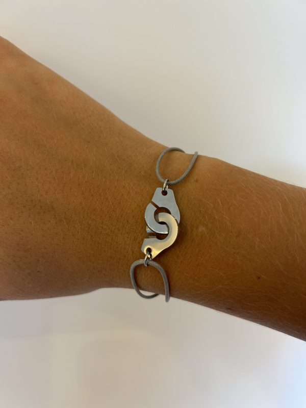 Bracelet 099 - Argenté/Gris – Menottes – Image 2