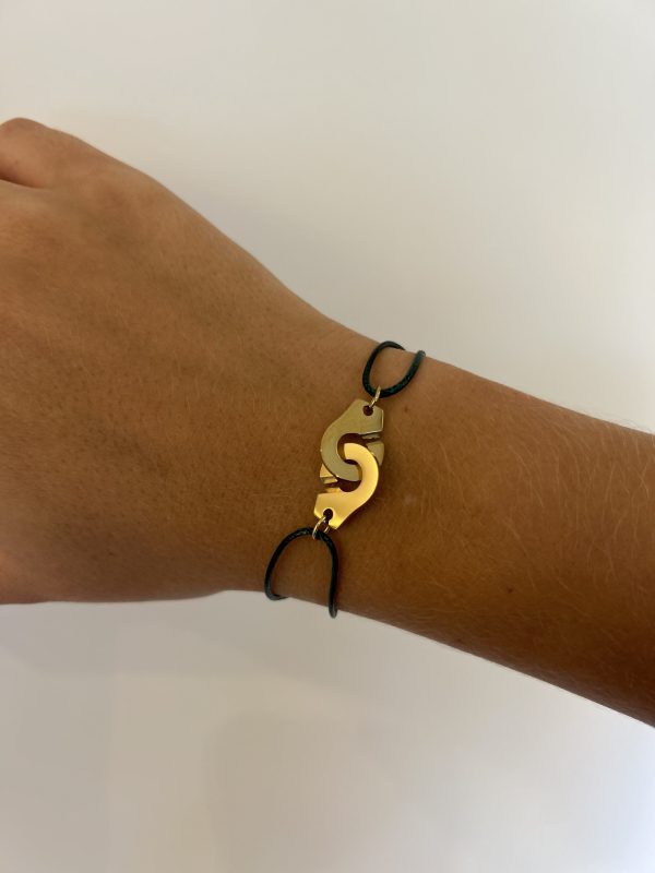 Bracelet 100 - Doré/Vert Sapin – Menottes