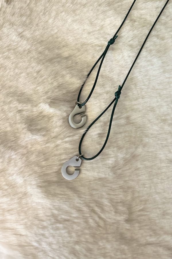 Collier 047 Argenté/Vert Sapin - Menottes