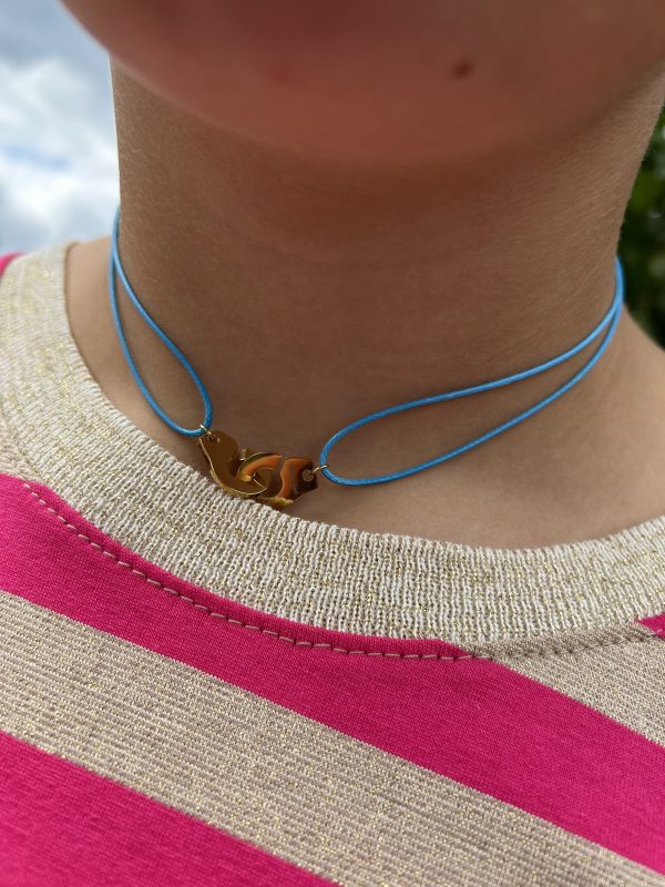 Collier 050 - Doré/Bleu - Menottes – Image 2