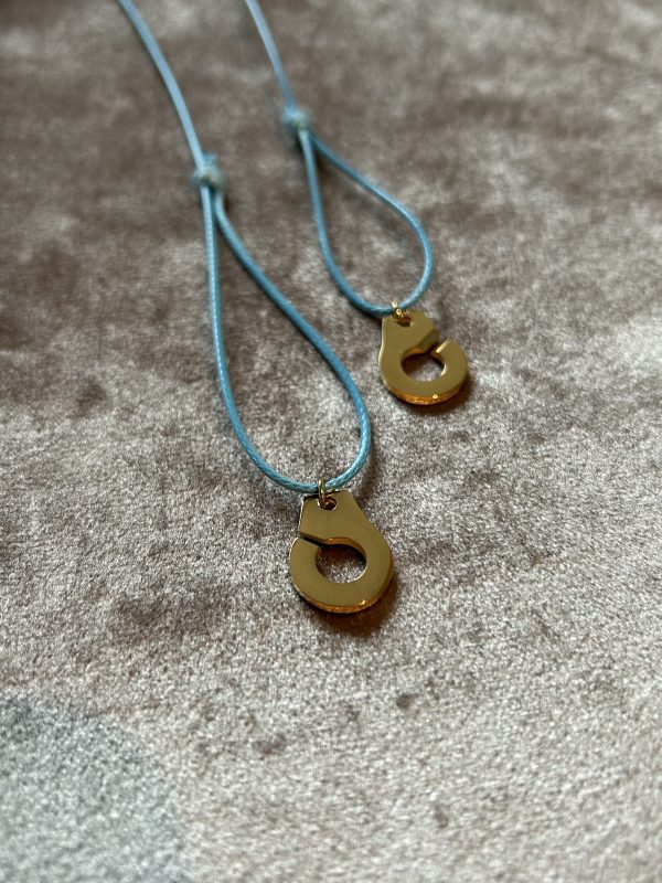 Collier 050 - Doré/Bleu - Menottes