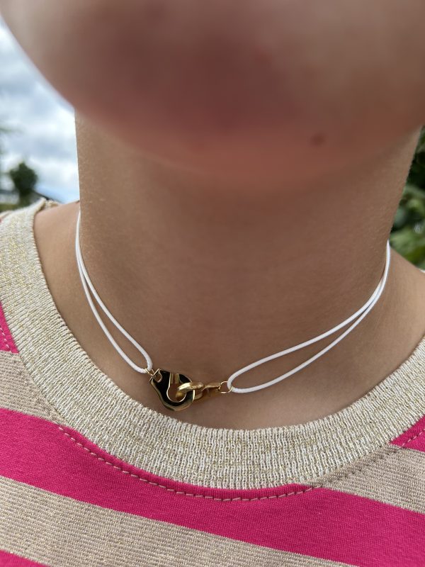 Collier 058 Doré/Blanc - Menottes